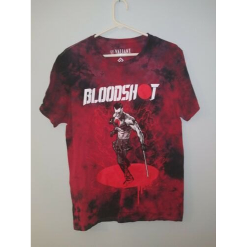🔥 NWOT Authentic Valiant Comics Bloodshot Cyber War Allover Front T-shirt New